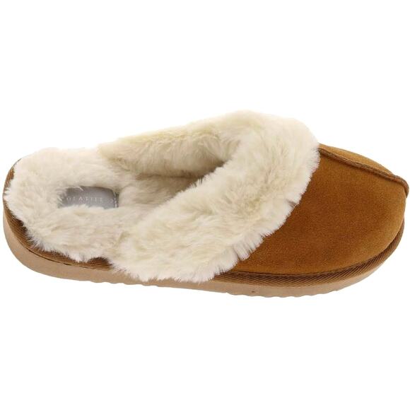 Volatile Microsuede with Faux Sherling Detail Slipper Shoe Fluff 9 - Picture 4 of 6